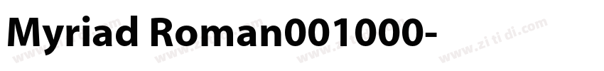 Myriad Roman001000字体转换